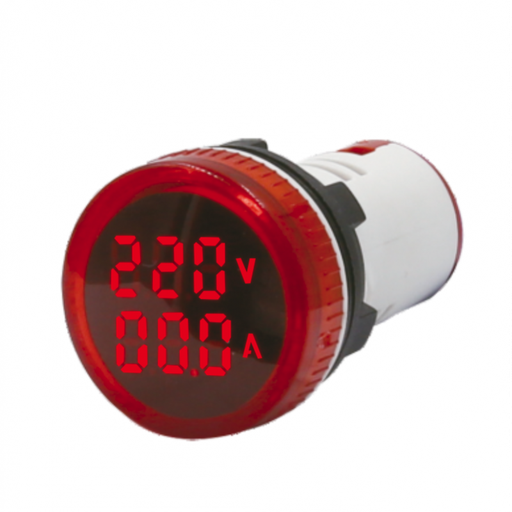 [ENAU-TS-AD22-RAV-RED] Luz Piloto LED Voltimetro y Amperímetro 22mm