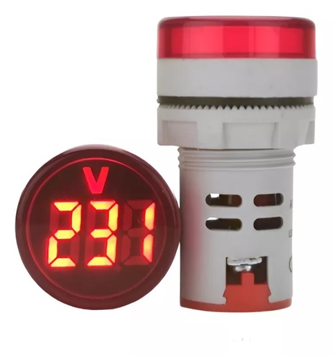 [CKE-AD22-RV-RED] Luz Piloto LED Voltimetro 22mm - Cirkon Electric