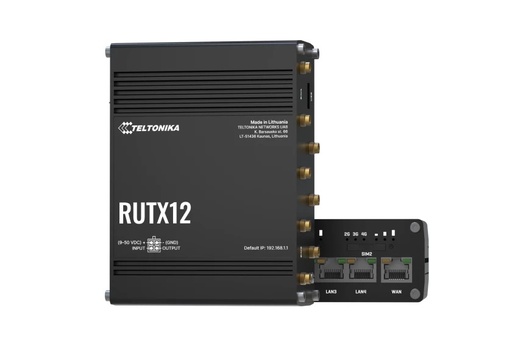 [RUTX12] Router Industrial Teltonika - Ethernet - Wi-Fi - 4G LTE - Doble SIM - Bluetooth