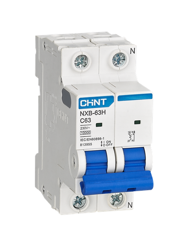 [07033263CH] Interruptor NXB-63H 2Px63A 10kA curva D CHINT - 07033263CH