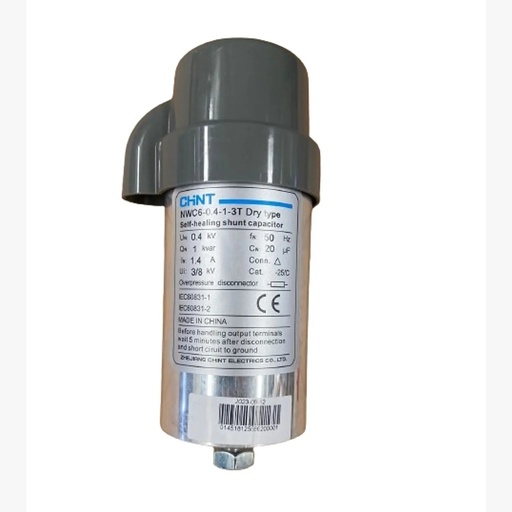 [1502040010CH] Condensador Trifásico seco botella 1kVAR 400V 50Hz - Chint - 1502040010CH