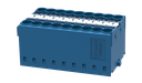 Repartidor Push in 18 Polos 2.5mm Azul Riel din - Degson