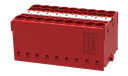 Repartidor Push in 18 Polos 2.5mm Rojo Riel din - Degson